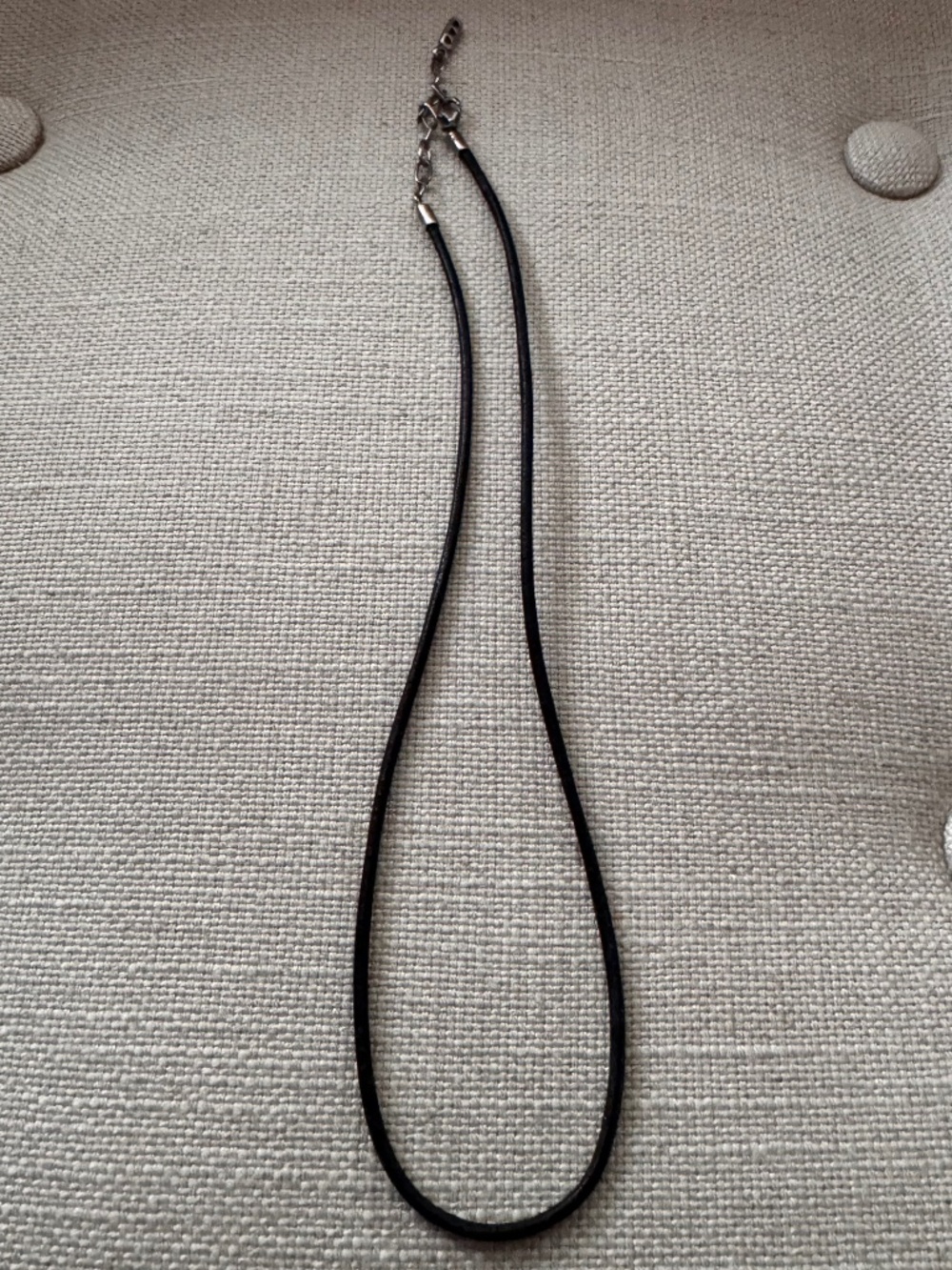 Pandora Black Leather Necklace | 18” | ALE Hallmarked | Charm Necklace